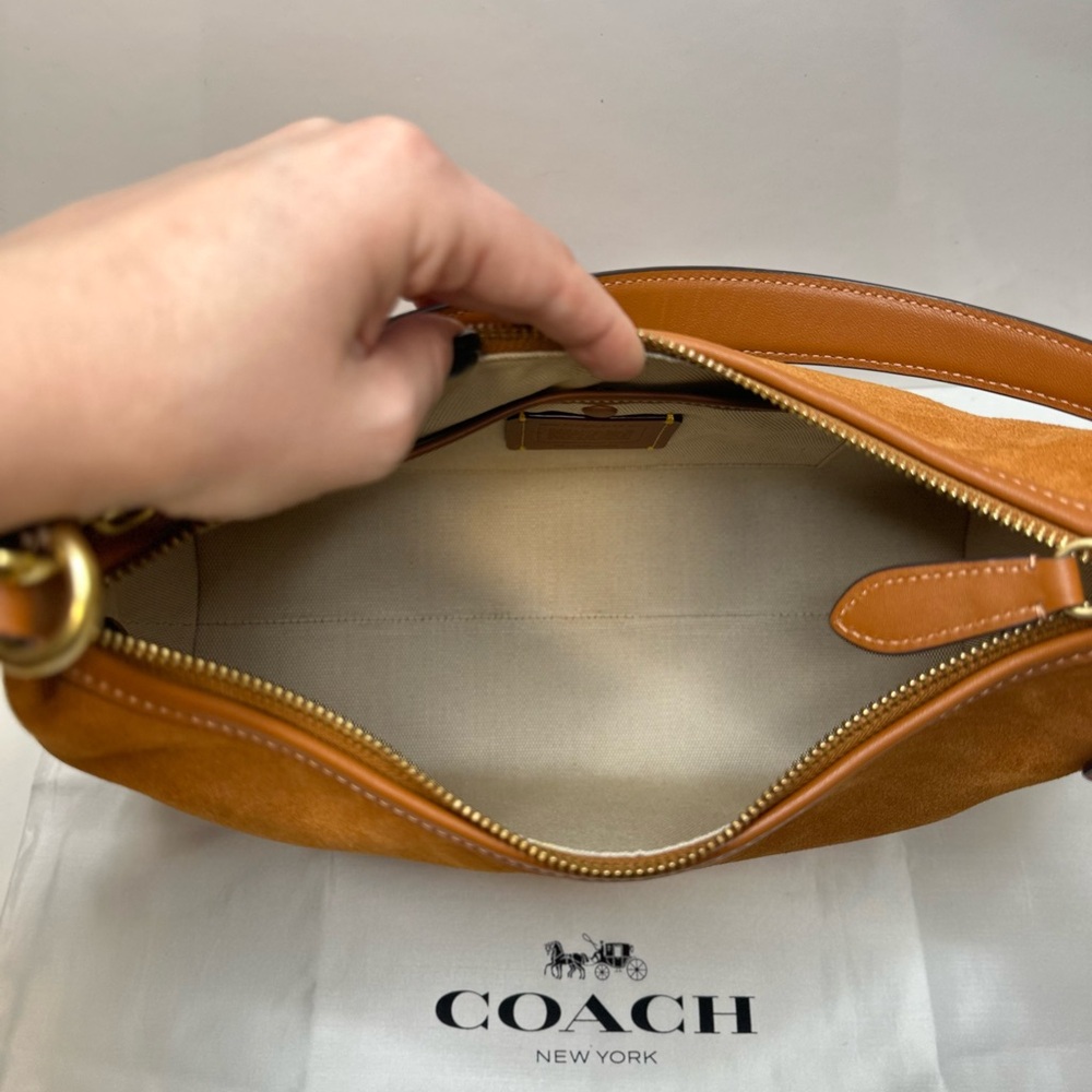 ✅Sold✅ Coach Juliet Hobo Bag – Burnished Amber Suede – Like New - Picture 15 of 17